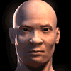 Asian male head 3D model