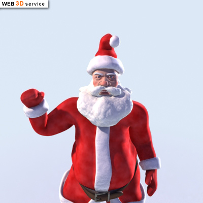 Rigged Santa Claus 3D model