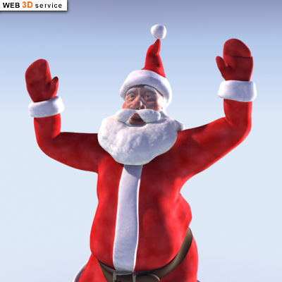 Rigged Santa Claus 3D model